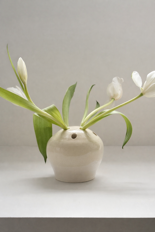 Two-Tone Ceramic Flower Vase