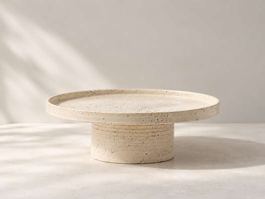 Pedestal Platter - Iron Speckle